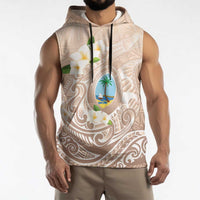Guam Fishhook Mix Guasali Flowers Sleeveless Hoodie Dreaming Hazel LT7 - Polynesian Pride