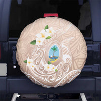 Guam Fishhook Mix Guasali Flowers Spare Tire Cover Dreaming Hazel LT7 No hole Beige - Polynesian Pride