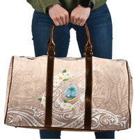 Guam Fishhook Mix Guasali Flowers Travel Bag Dreaming Hazel LT7 Beige - Polynesian Pride