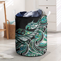 Maori Matariki - Manaia Laundry Basket Emerald Paua Shell LT7 Green - Polynesian Pride