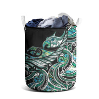 Maori Matariki - Manaia Laundry Basket Emerald Paua Shell LT7 - Polynesian Pride