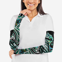 Maori Matariki - Manaia Arm Sleeves Emerald Paua Shell LT7 - Polynesian Pride