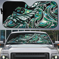Maori Matariki - Manaia Auto Sun Shade Emerald Paua Shell LT7 Green - Polynesian Pride