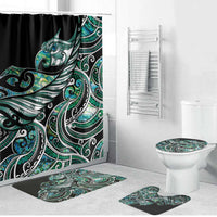 Maori Matariki - Manaia Bathroom Set Emerald Paua Shell LT7 Bathroom Set (4 pcs) Green - Polynesian Pride