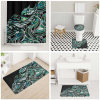 Maori Matariki - Manaia Bathroom Set Emerald Paua Shell LT7 - Polynesian Pride