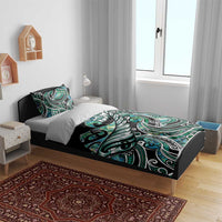 Maori Matariki - Manaia Bedding Set Emerald Paua Shell LT7 - Polynesian Pride