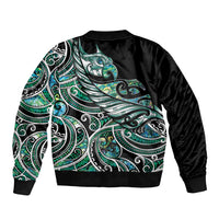 Maori Matariki - Manaia Bomber Jacket Emerald Paua Shell LT7 - Polynesian Pride