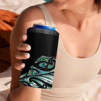 Maori Matariki - Manaia 4 in 1 Can Cooler Tumbler Emerald Paua Shell LT7 - Polynesian Pride