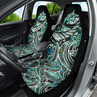 Maori Matariki - Manaia Car Seat Cover Emerald Paua Shell LT7 - Polynesian Pride