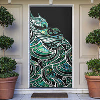 Maori Matariki - Manaia Door Cover Emerald Paua Shell LT7 Green - Polynesian Pride