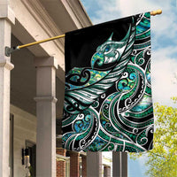 Maori Matariki - Manaia Garden Flag Emerald Paua Shell LT7 House Flag Green - Polynesian Pride