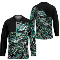 Maori Matariki - Manaia Hockey Jersey Emerald Paua Shell LT7 - Polynesian Pride