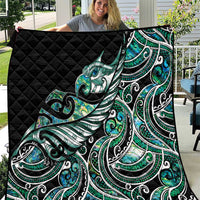 Maori Matariki - Manaia Quilt Emerald Paua Shell LT7 Green - Polynesian Pride