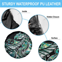 Maori Matariki - Manaia Spare Tire Cover Emerald Paua Shell LT7 - Polynesian Pride