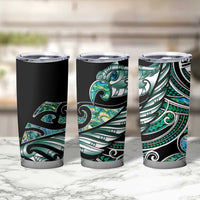 Maori Matariki - Manaia Tumbler Cup Emerald Paua Shell LT7 - Polynesian Pride