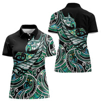 Maori Matariki - Manaia Women Polo Shirt Emerald Paua Shell LT7 - Polynesian Pride
