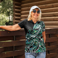 Maori Matariki - Manaia Women Polo Shirt Emerald Paua Shell LT7 - Polynesian Pride
