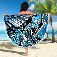 Maori Matariki - Manaia Beach Blanket Galaxy Blue Paua Shell LT7 - Polynesian Pride