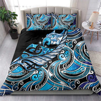 Maori Matariki - Manaia Bedding Set Galaxy Blue Paua Shell LT7 - Polynesian Pride