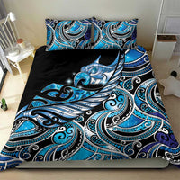 Maori Matariki - Manaia Bedding Set Galaxy Blue Paua Shell LT7 - Polynesian Pride