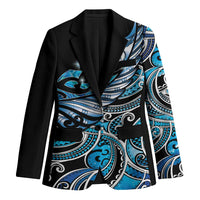Maori Matariki - Manaia Blazer Galaxy Blue Paua Shell LT7 Unisex Blue - Polynesian Pride