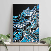 Maori Matariki - Manaia Canvas Wall Art Galaxy Blue Paua Shell LT7 - Polynesian Pride