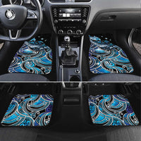 Maori Matariki - Manaia Car Mats Galaxy Blue Paua Shell LT7 Set 4pcs Blue - Polynesian Pride