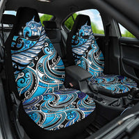 Maori Matariki - Manaia Car Seat Cover Galaxy Blue Paua Shell LT7 One Size Blue - Polynesian Pride