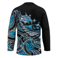 Maori Matariki - Manaia Hockey Jersey Galaxy Blue Paua Shell LT7 - Polynesian Pride