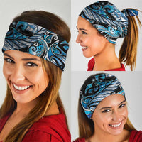 Maori Matariki - Manaia Neck Gaiter Galaxy Blue Paua Shell LT7 - Polynesian Pride