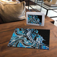 Maori Matariki - Manaia Puzzle Galaxy Blue Paua Shell LT7 - Polynesian Pride