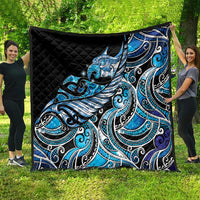 Maori Matariki - Manaia Quilt Galaxy Blue Paua Shell LT7 - Polynesian Pride