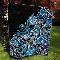 Maori Matariki - Manaia Quilt Galaxy Blue Paua Shell LT7 - Polynesian Pride