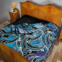 Maori Matariki - Manaia Quilt Galaxy Blue Paua Shell LT7 - Polynesian Pride