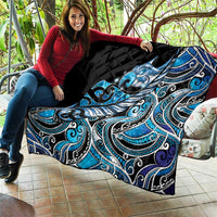 Maori Matariki - Manaia Quilt Galaxy Blue Paua Shell LT7 - Polynesian Pride