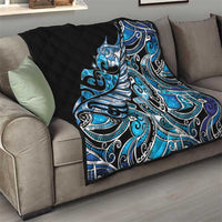 Maori Matariki - Manaia Quilt Galaxy Blue Paua Shell LT7 - Polynesian Pride