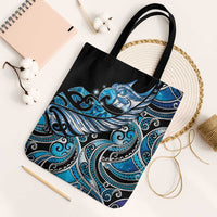 Maori Matariki - Manaia Tote Bag Galaxy Blue Paua Shell LT7 Black Strap One Size Blue - Polynesian Pride