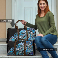 Maori Matariki - Manaia Travel Bag Galaxy Blue Paua Shell LT7 - Polynesian Pride