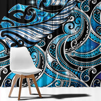 Maori Matariki - Manaia Window Curtain Galaxy Blue Paua Shell LT7 - Polynesian Pride