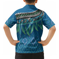 Aotearoa Maori Ngati Kahungunu Iwi Paua Blue Hawaiian Shirt Korowai Tukutuku Kaokao Motifs
