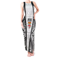 Personalised Fiji Rugby Tank Maxi Dress 2023 World Cup History Makers - White Ver LT7 Women White - Polynesian Pride