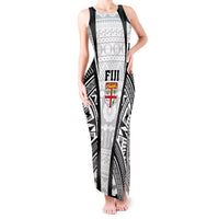 Personalised Fiji Rugby Tank Maxi Dress 2023 World Cup History Makers - White Ver LT7 Women White - Polynesian Pride