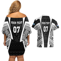 personalised-fiji-rugby-couples-matching-off-shoulder-short-dress-and-hawaiian-shirt-2023-world-cup-history-makers-black-ver