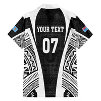 Personalised Fiji Rugby Hawaiian Shirt 2023 World Cup History Makers - Black Ver LT7 - Polynesian Pride