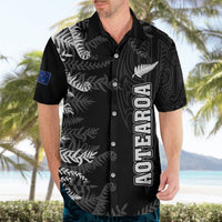 Personalised New Zealand Rugby Hawaiian Shirt Silver Fern Basic 2023 World Cup LT7 - Polynesian Pride