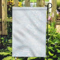 White Sunday Garden Flag Plumeria Tatau Mix Tapa LT7 Garden Flag White - Polynesian Pride