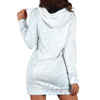 White Sunday Hoodie Dress Plumeria Tatau Mix Tapa LT7 - Polynesian Pride