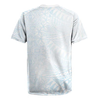 White Sunday Rugby Jersey Plumeria Tatau Mix Tapa LT7 - Polynesian Pride