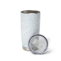 White Sunday Tumbler Cup Plumeria Tatau Mix Tapa LT7 - Polynesian Pride