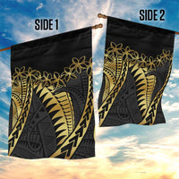 Polynesia Garden Flag Black & Gold Fancy Plumeria LT7 - Polynesian Pride
